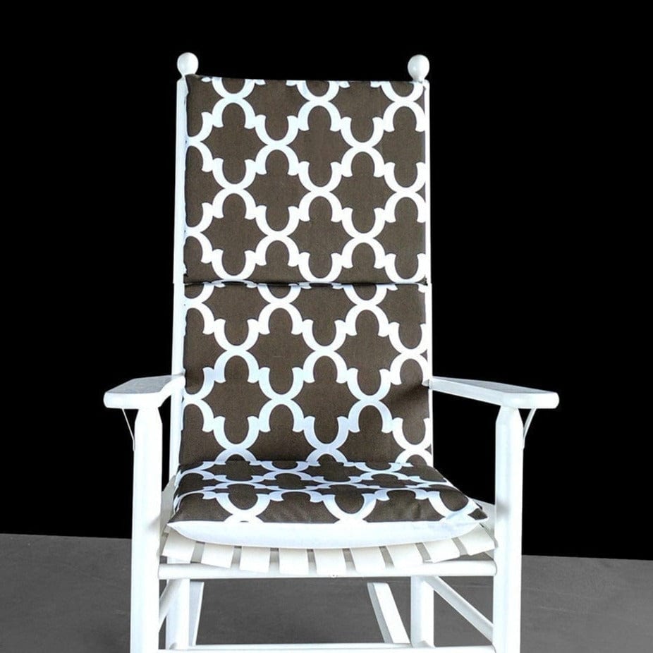 Rockin Cushions Rocking Chair Cushion Brown Hidden Zipper Rocking Chair Cushion